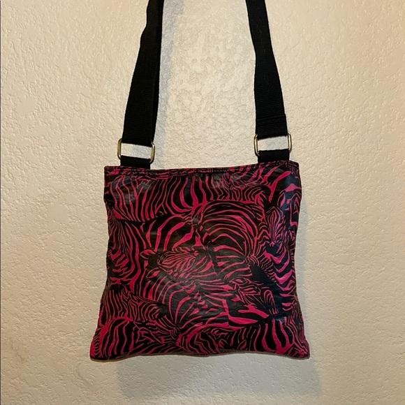 Betsey Johnson Pink Zebra Print Crossbody Bag - Picture 2 of 4